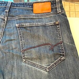 Mavi jeans 36/33 MATT dark blue wash straight light stretch distressed